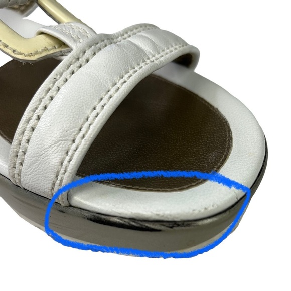 Cole Haan Wedge Slides White Sandal Womens Size 7.5 - Picture 12 of 13